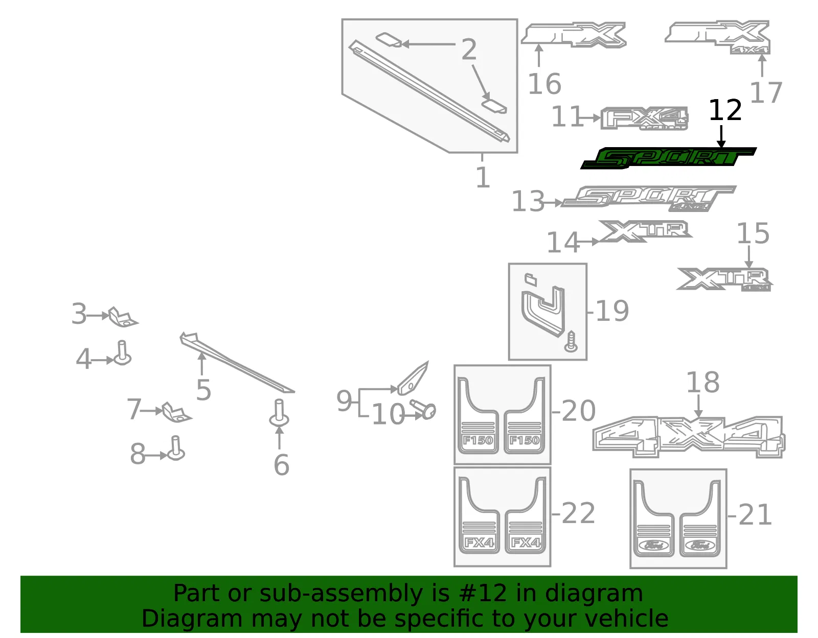 Decal - Ford (ml3z9925622c) - view 3