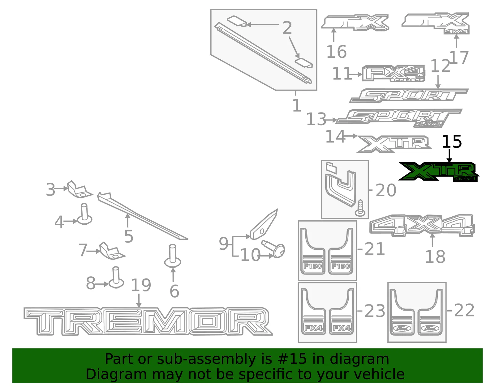 Decal - Ford (ml3z9925622e) - view 3