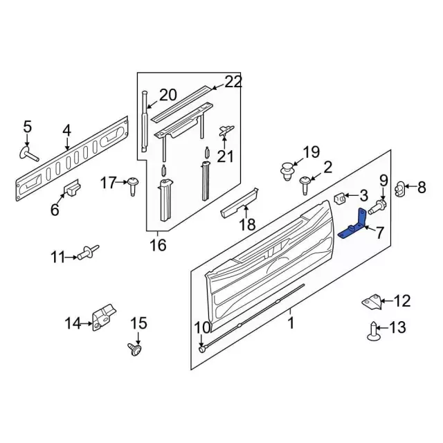 Tailgate Hinge - Ford (ml3z99430b12b)