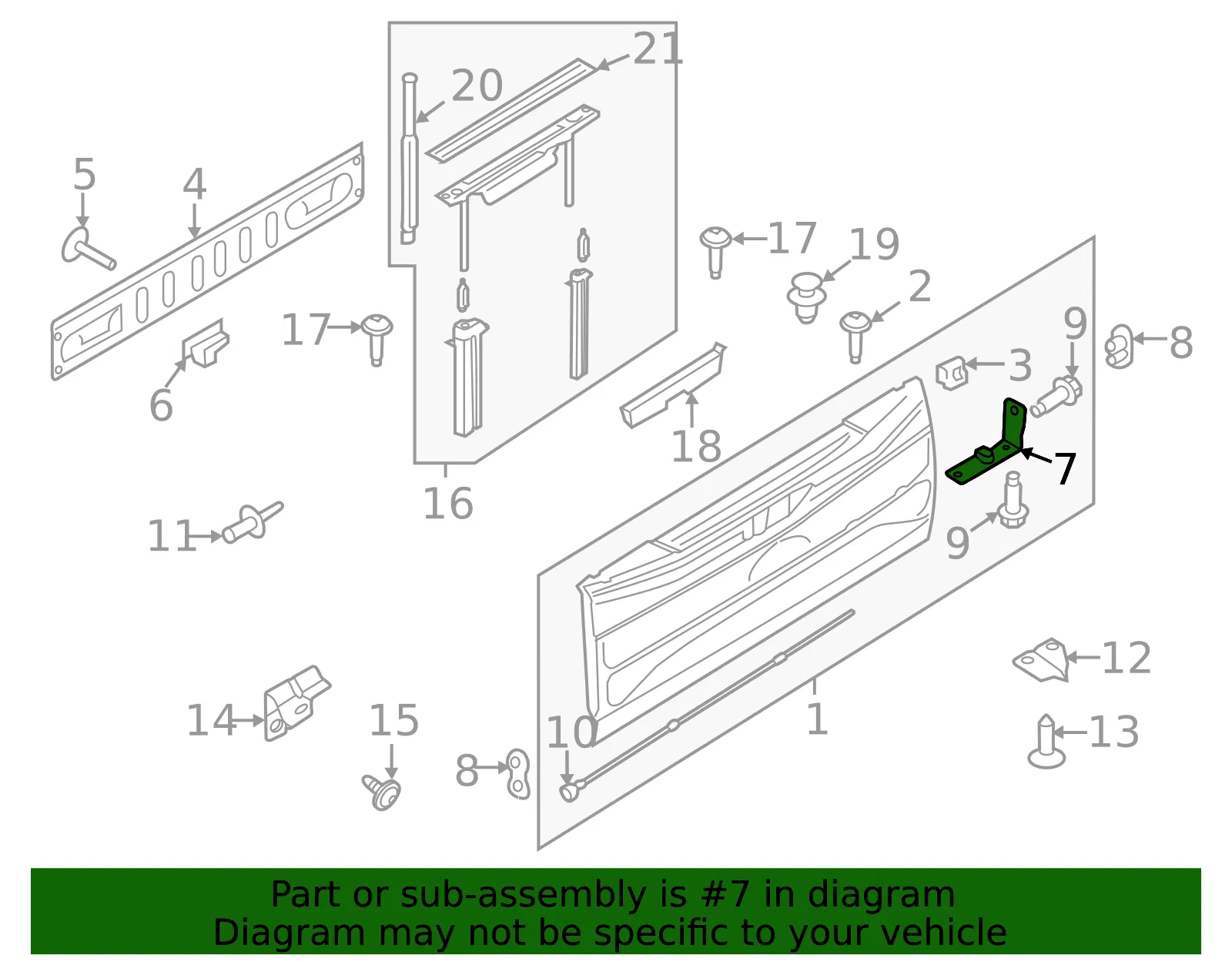 Tailgate Hinge - Ford (ml3z99430b12b) - view 3