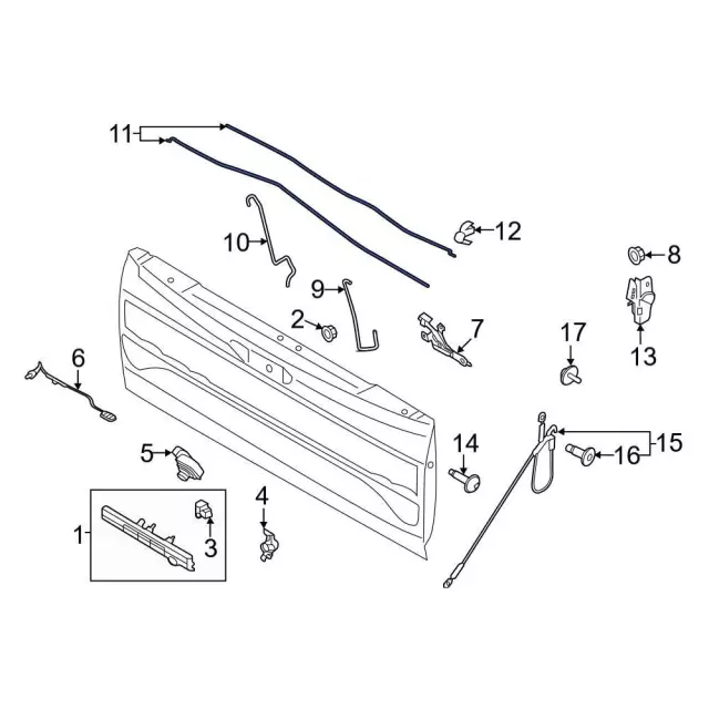 Tailgate Latch Rod - Ford (ml3z99431a78a)