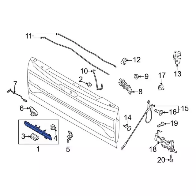 Tailgate Handle - Ford (ml3z9943400eb) - view 7