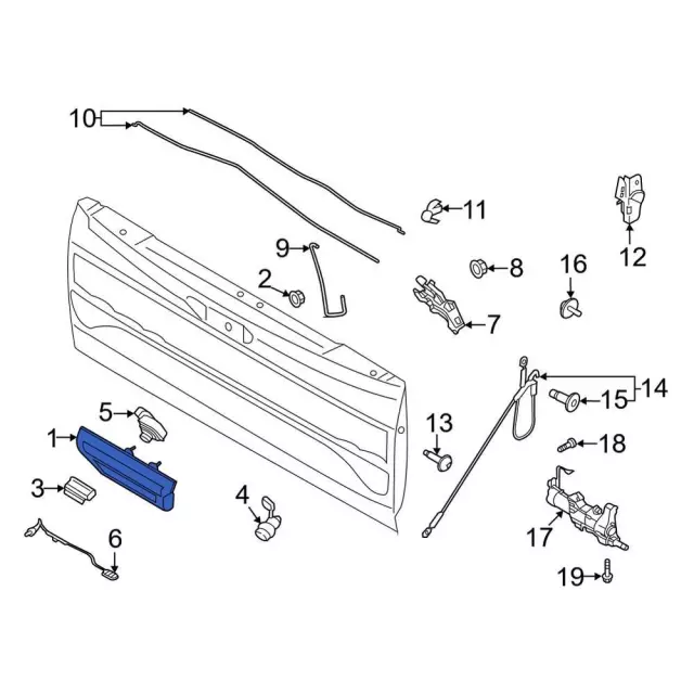 Tailgate Handle - Ford (ml3z9943400eb) - view 8