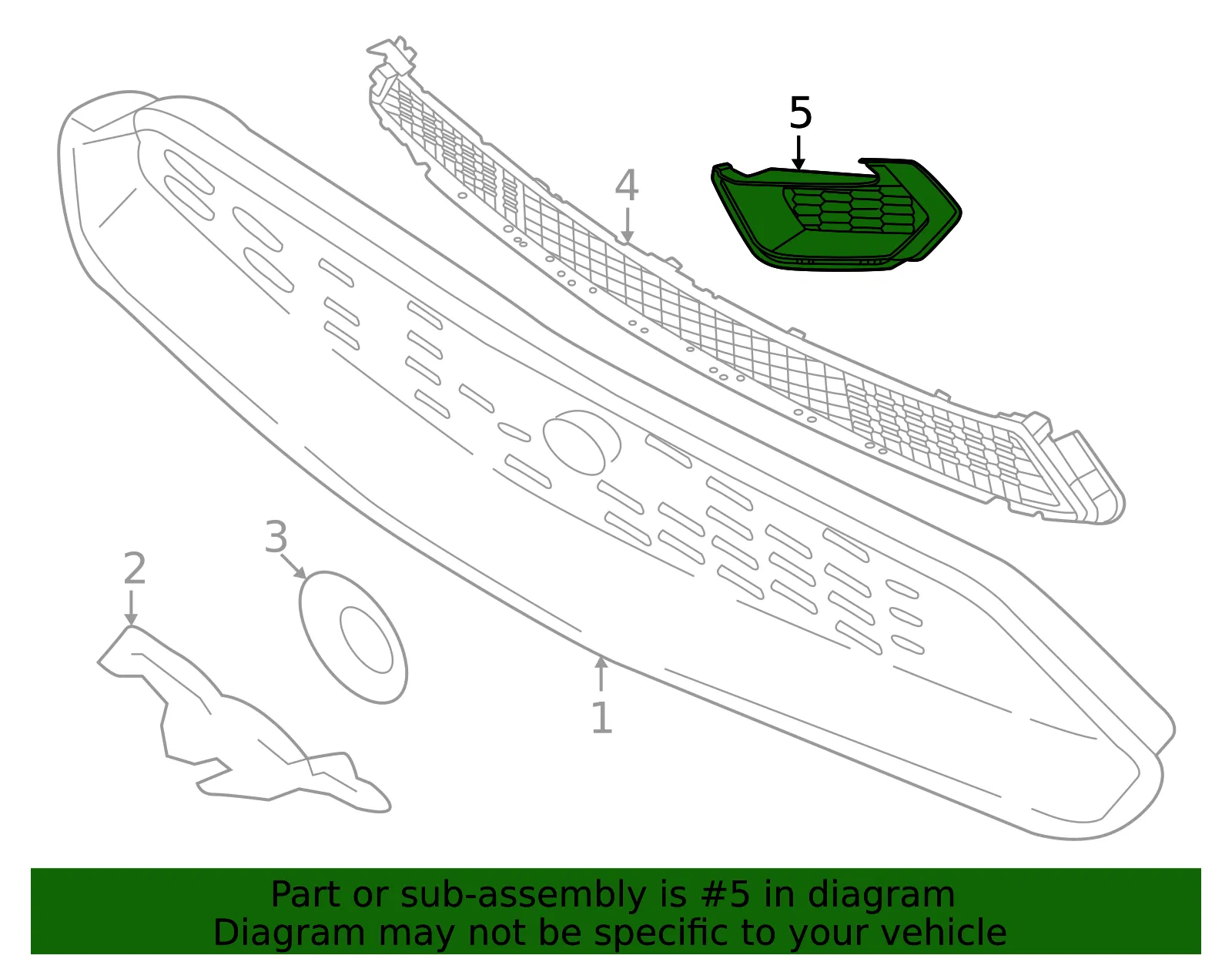 Outer Grille - Ford (mr3z17e811ab) - view 3
