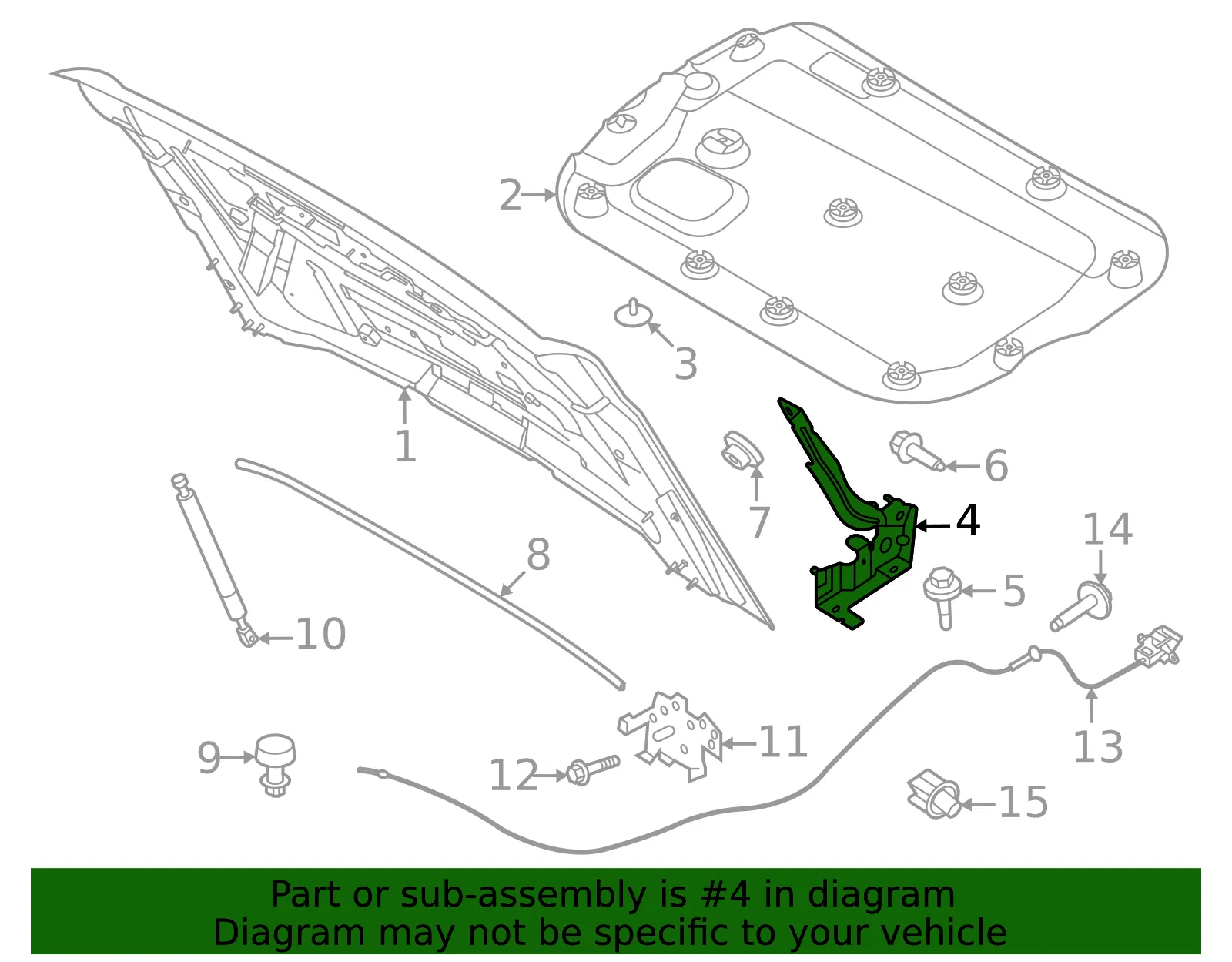 Hood Hinge - Ford (n2dz16796a) - view 4