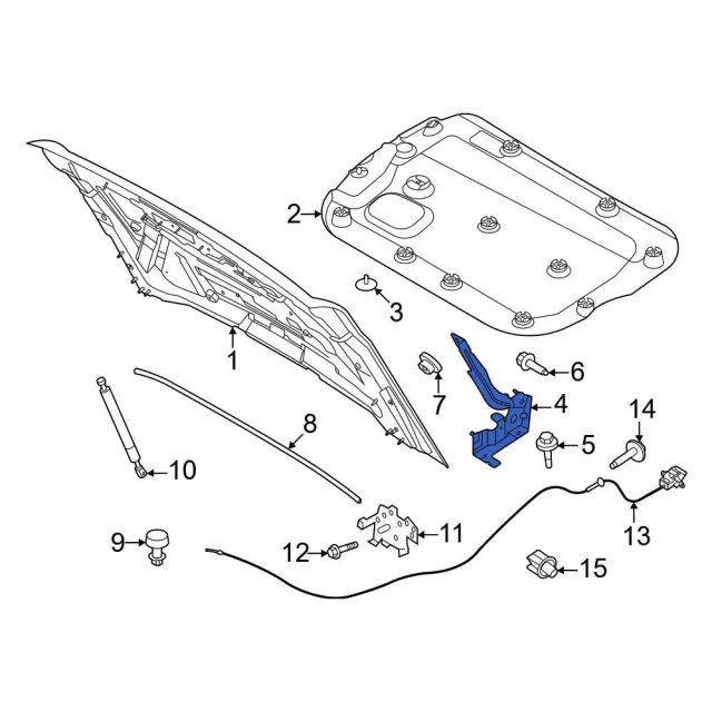 Hood Hinge - Ford (n2dz16797a) - view 6