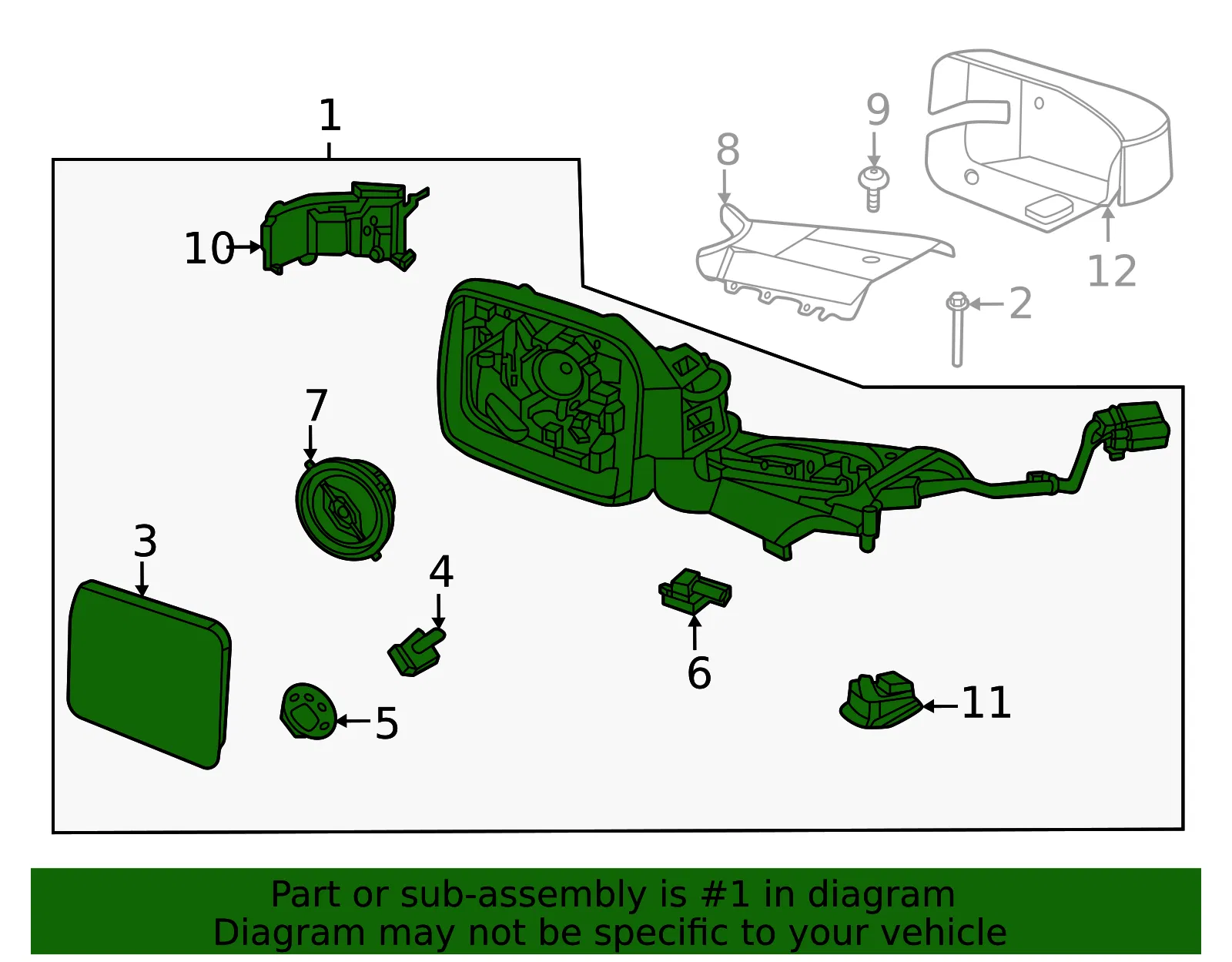 Mirror Assembly - Ford (n2dz17683a) - view 2