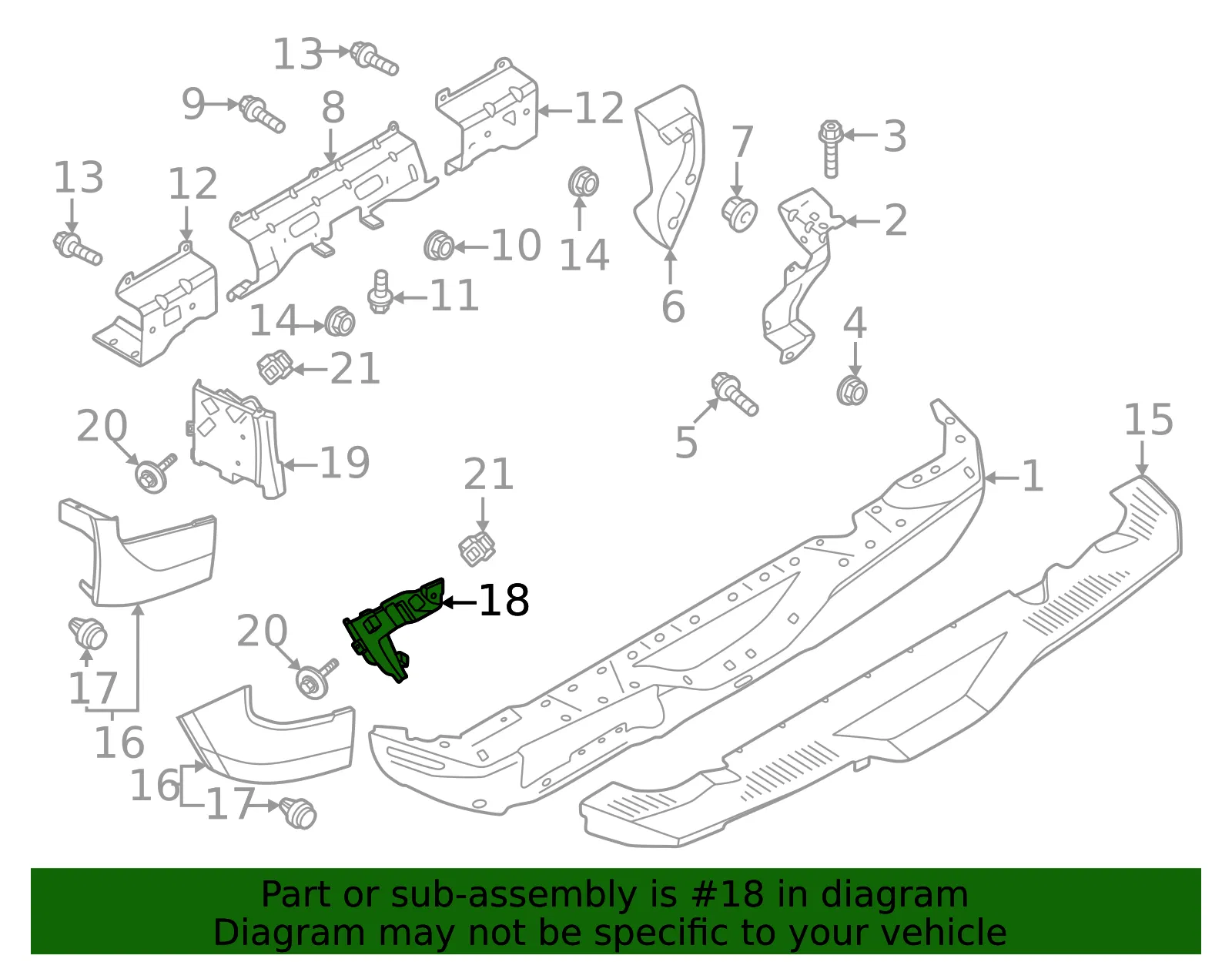 Bumper Extension Bracket - Ford (n2dz17d942a) - view 3