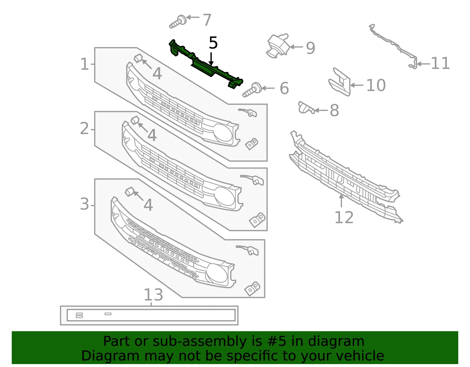 Grille Bracket - Ford (n2dz8a154aa) - view 5