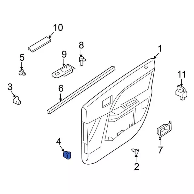 Rear Door Trim Nut - Ford (n806577s300) - view 15
