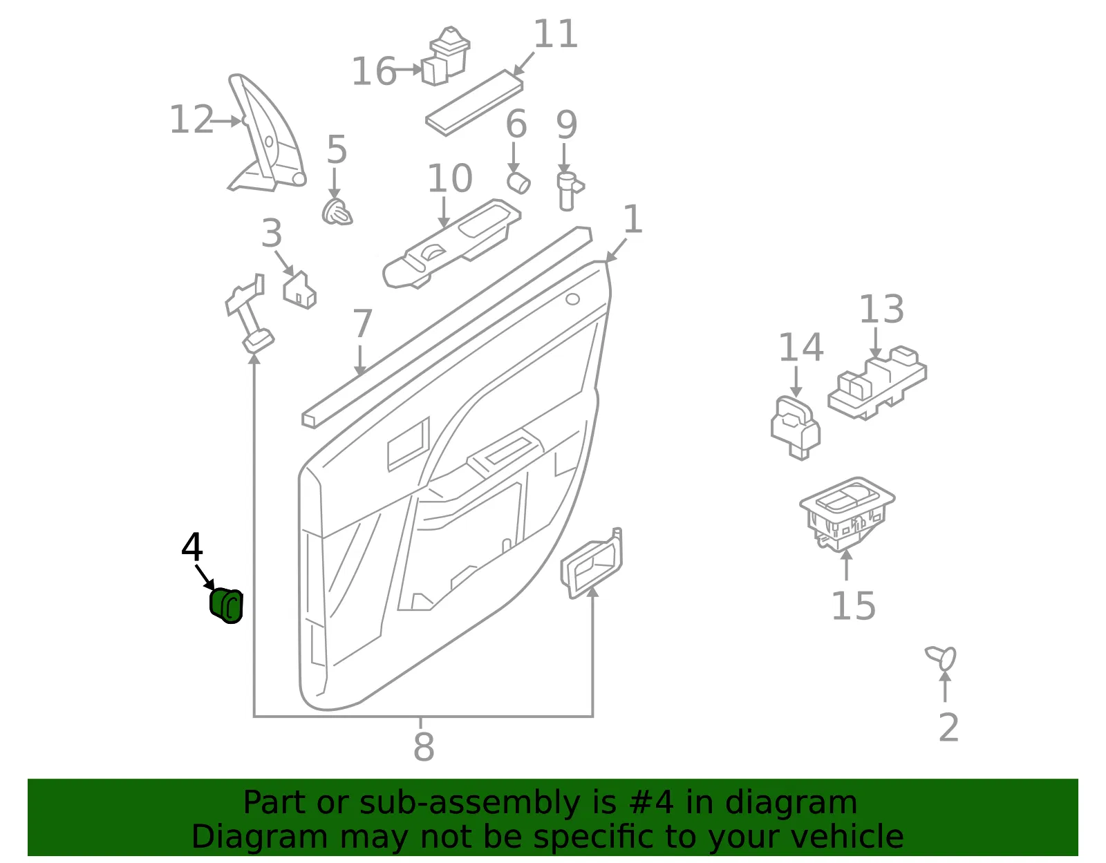 Rear Door Trim Nut - Ford (n806577s300) - view 9