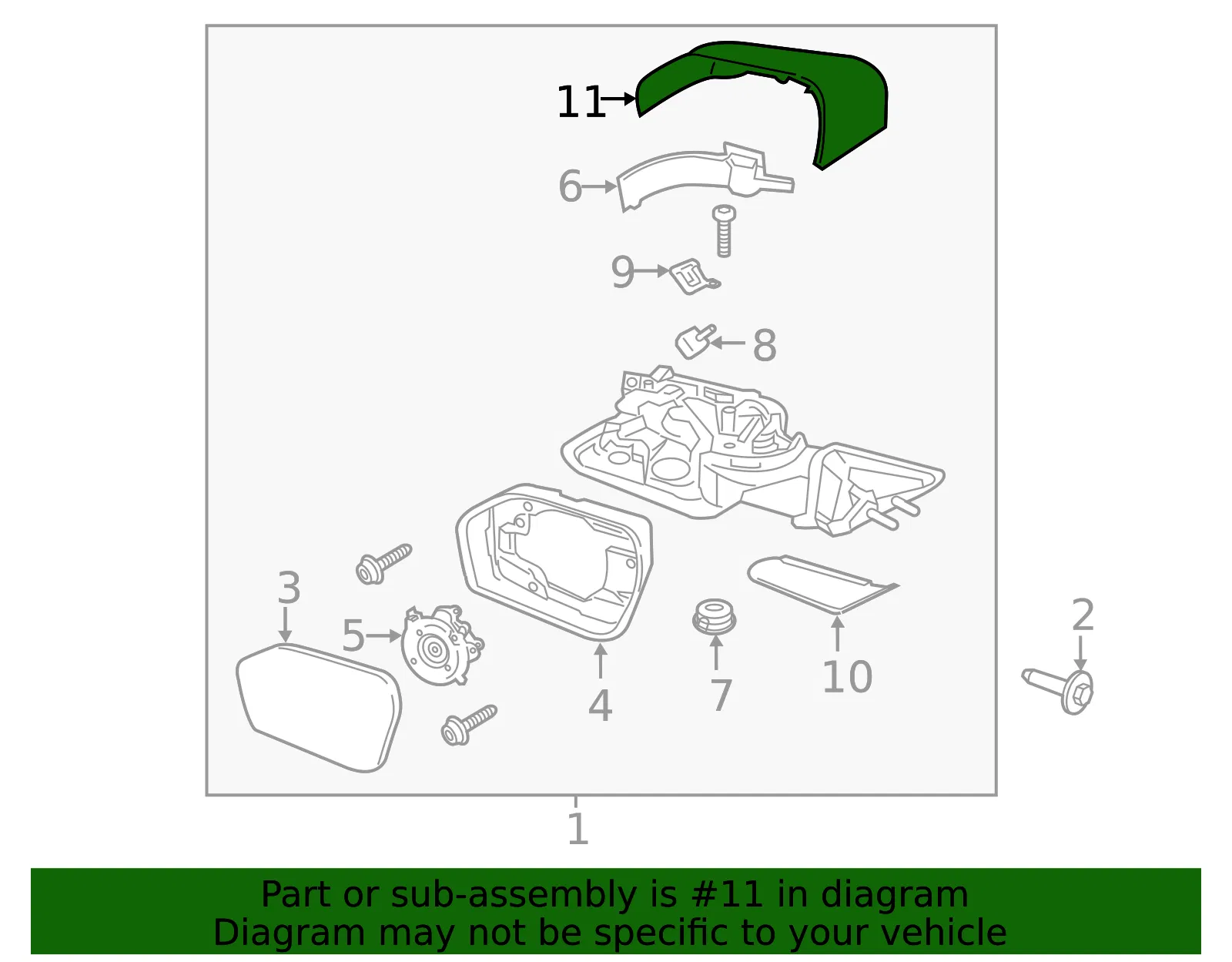 Mirror Cover - Ford (nb5z17d743ea) - view 3