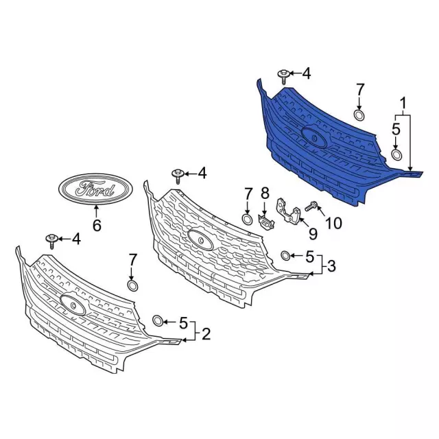 Grille - Ford (nb5z8200ba) - view 6