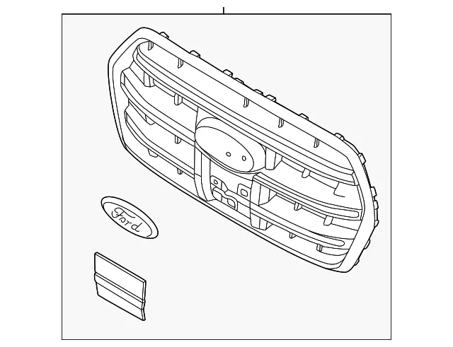Grille Assembly - Ford (nk4z17b968ad) - view 2