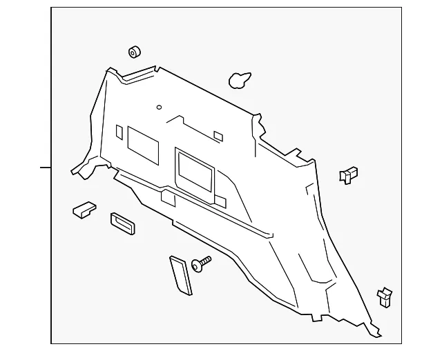 Interior Quarter Panel Trim Panel - Ford (nl1z4031113ca)
