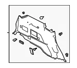 Interior Quarter Panel Trim Panel - Ford (nl1z4031113ca) - view 3