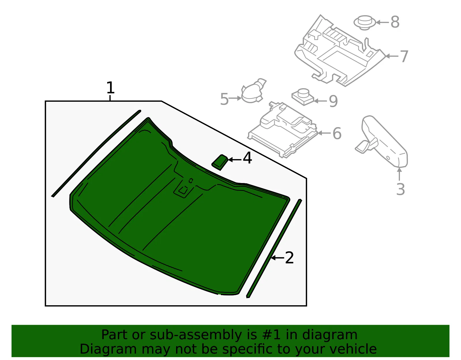 Windshield - Ford (nl1z7803100a) - view 3