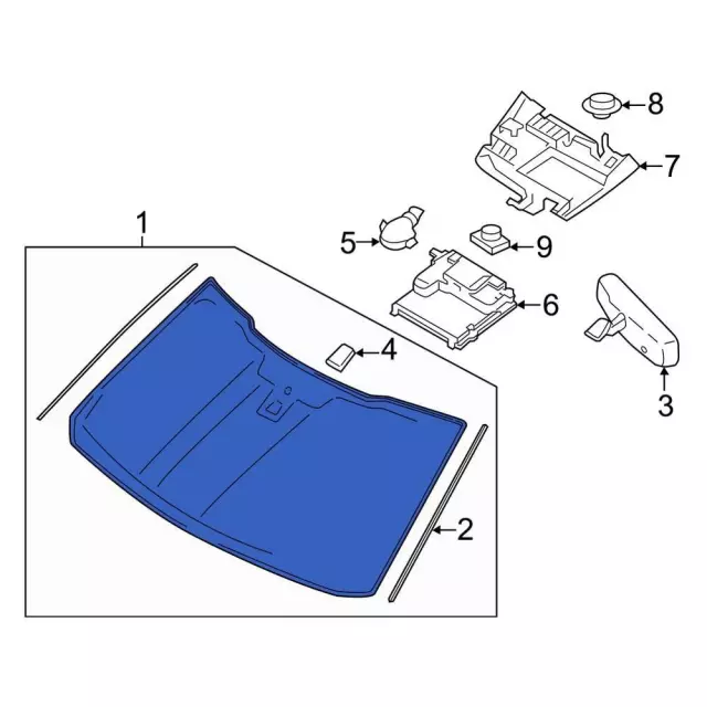 Windshield - Ford (nl1z7803100a) - view 4
