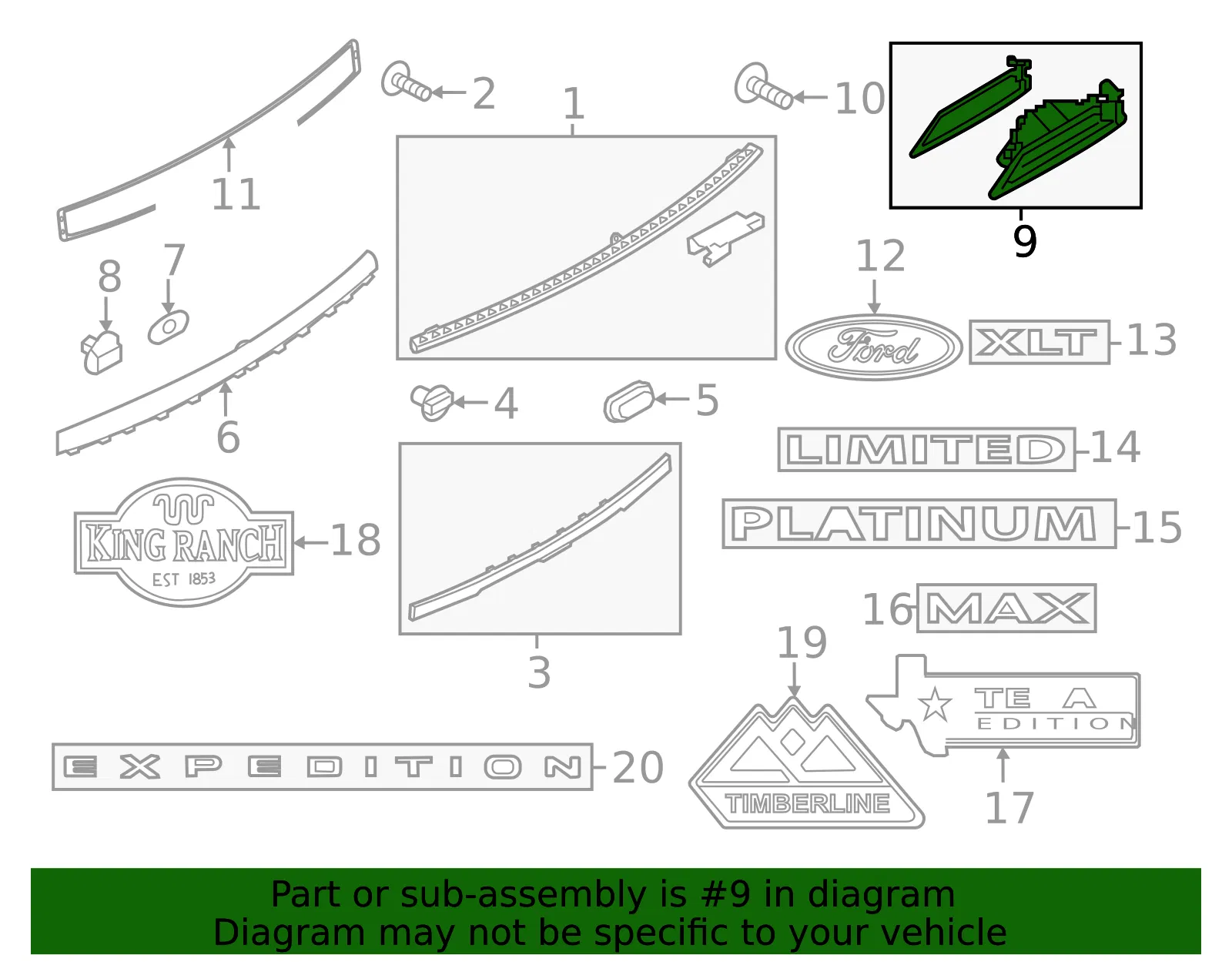 Pull Handle - Ford (nl1z7843400aaptm) - view 4