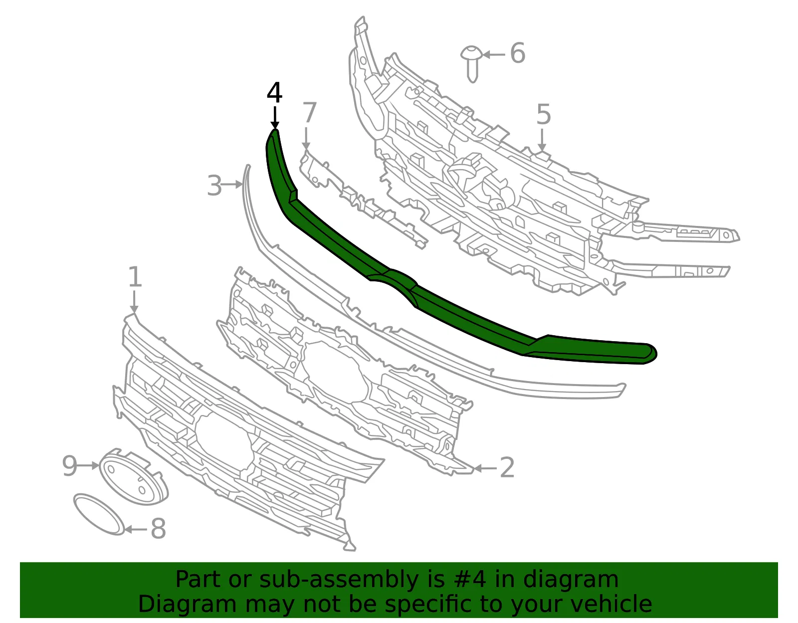 Upper Molding - Ford (nl1z8200aaptm) - view 4