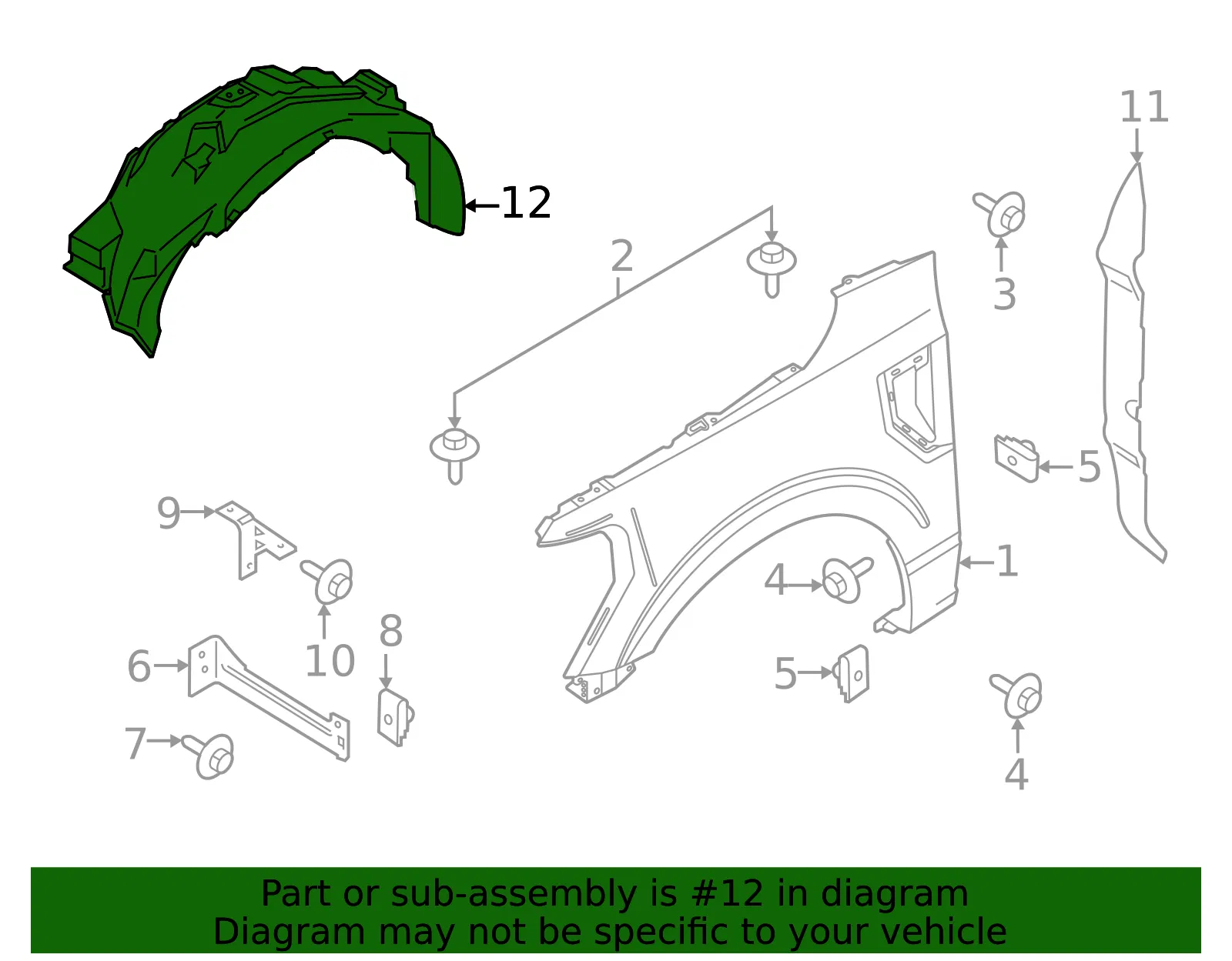 Fender Splash Shield - Ford (nl3z16102a) - view 3