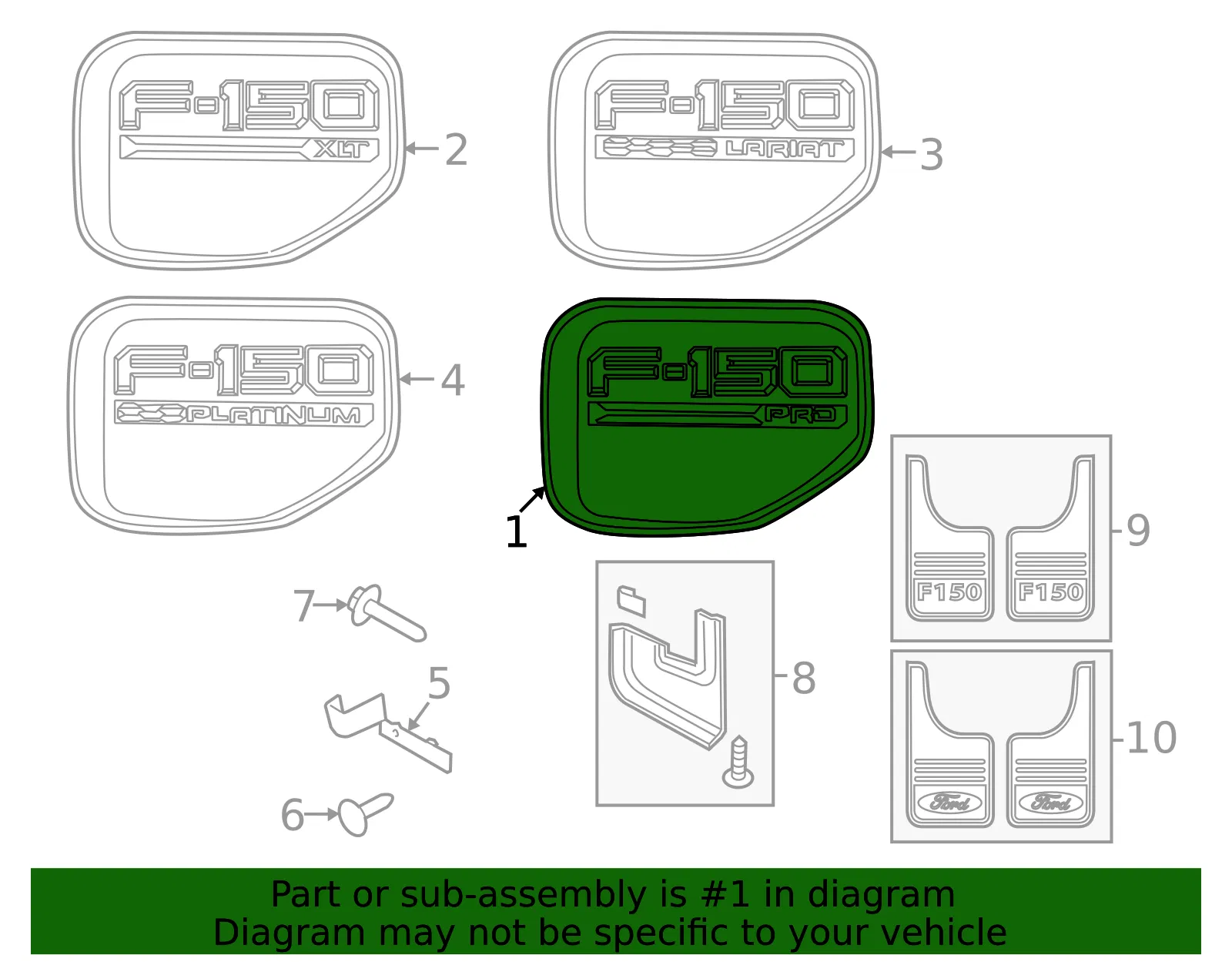 Fender Emblem - Ford (nl3z16720df) - view 3