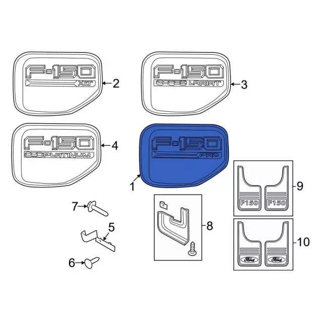 Fender Emblem - Ford (nl3z16720dl)