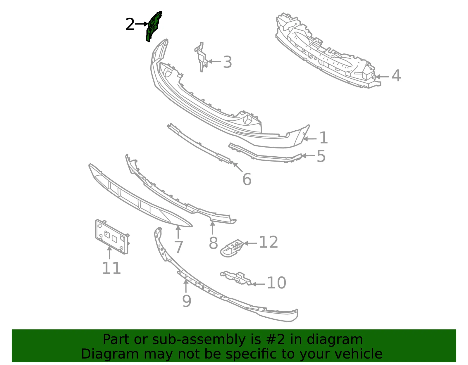 Bumper Cover Bracket - Ford (nl3z17c947a) - view 4
