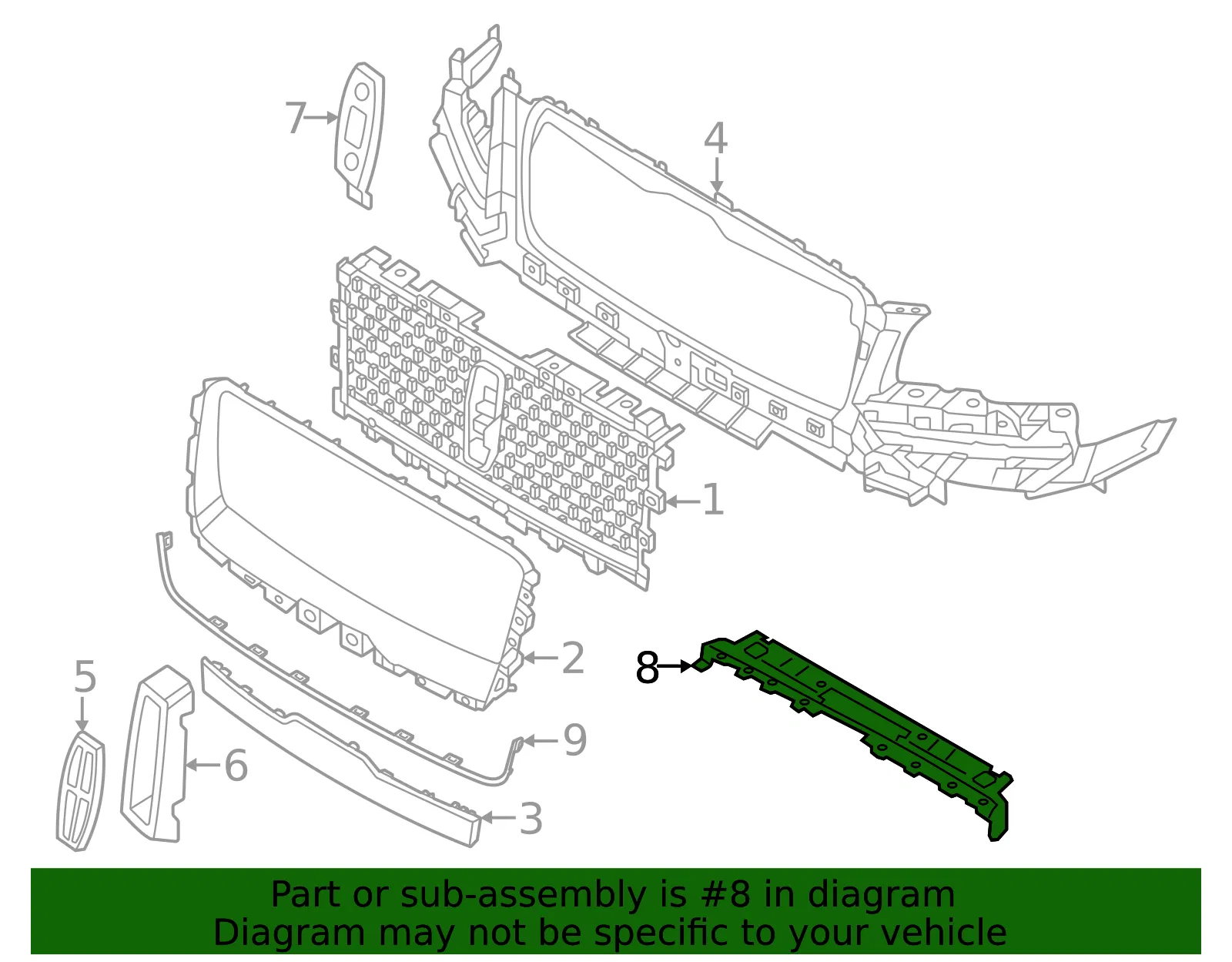 Bracket Bumper Mounting - Ford (nl7z17c972a) - view 4