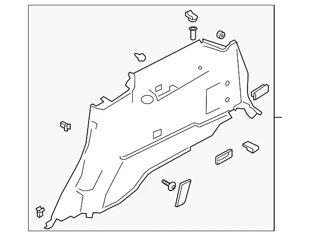 Quarter Trim Panel - Ford (nl7z4031112eb)