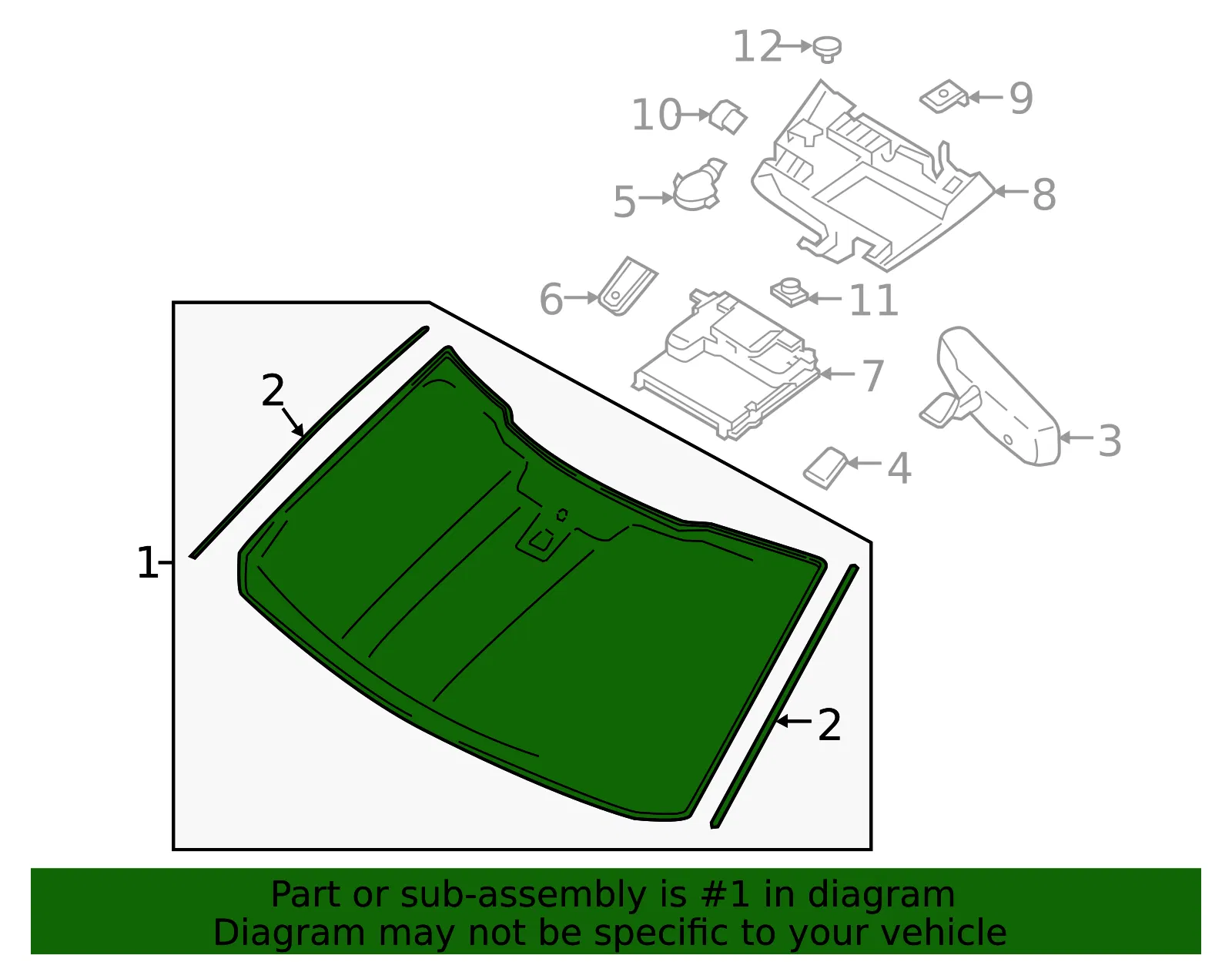 Glass Windscreen - Ford (nl7z7803100b) - view 3