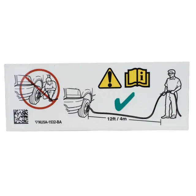 Warning Label - Ford (nu5z1532b) - view 2