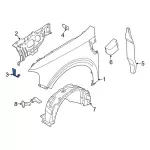 Fender Bracket - Ford (nz6z16c199a) - view 13