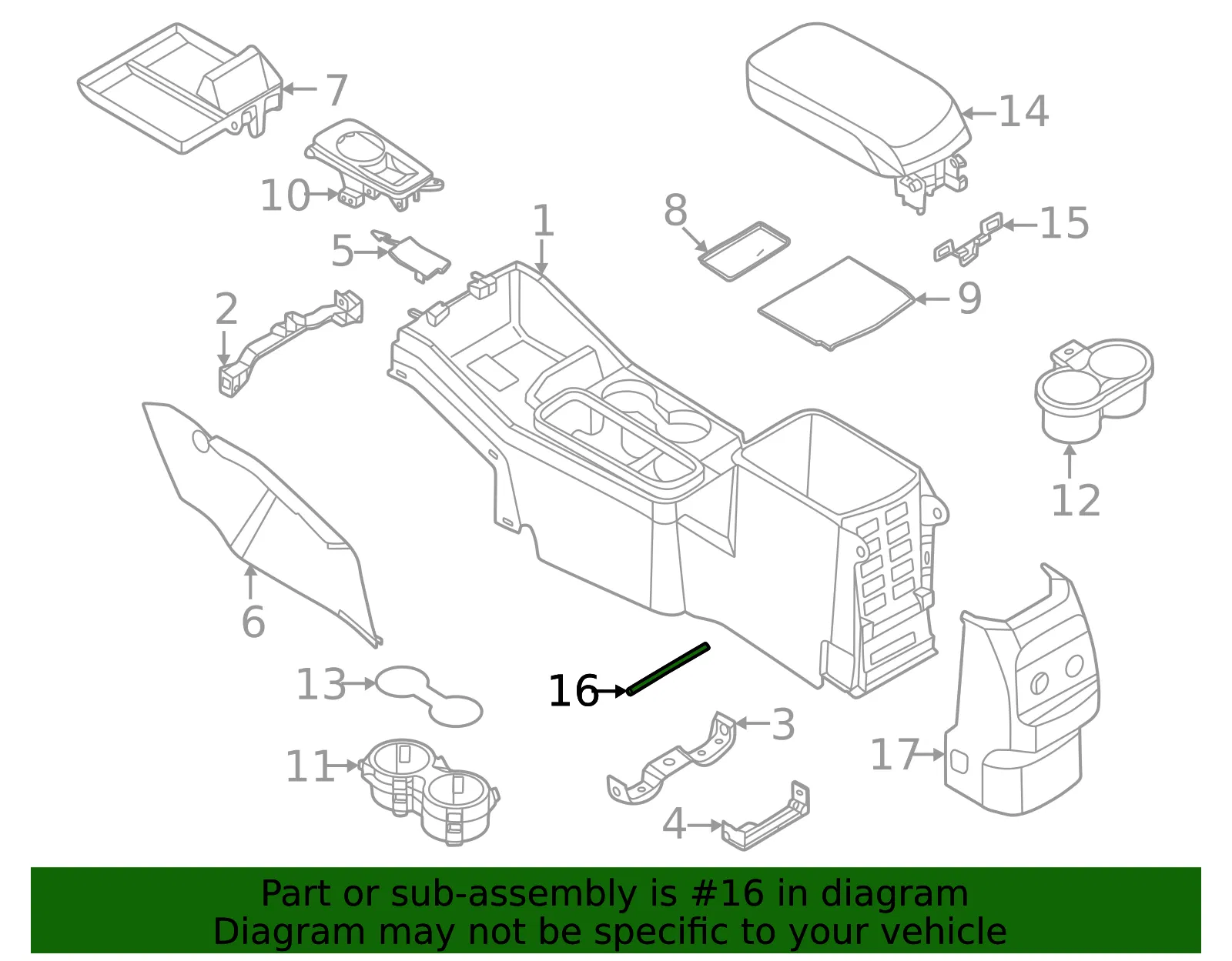 Console Hinge Pin - Ford (nz6z60047a50a) - view 3