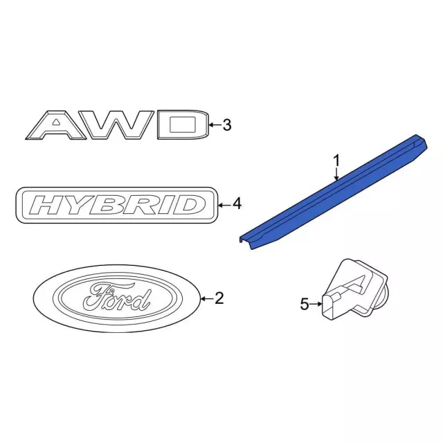 Tailgate Molding - Ford (nz6z6041018a) - view 2