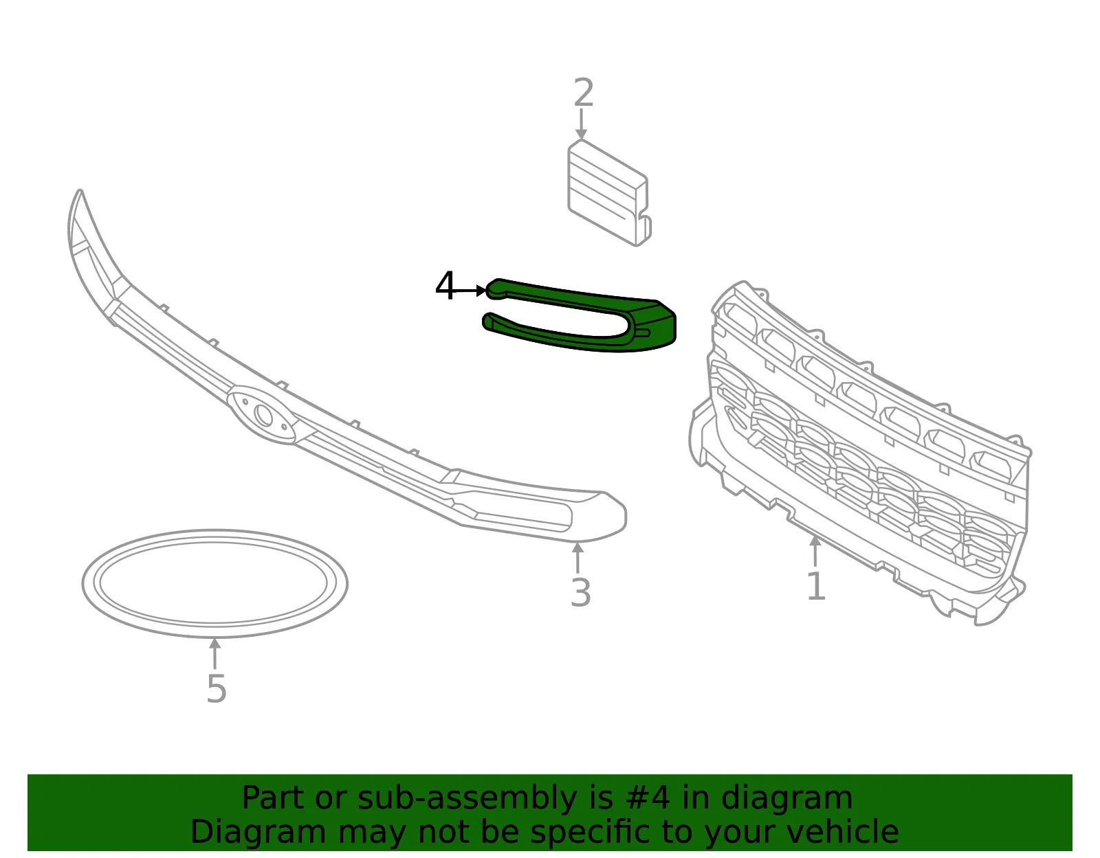 Grille Bracket - Ford (nz6z8b026a) - view 6