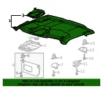 Headliner - Ford (pc3z1051968ba) - view 4