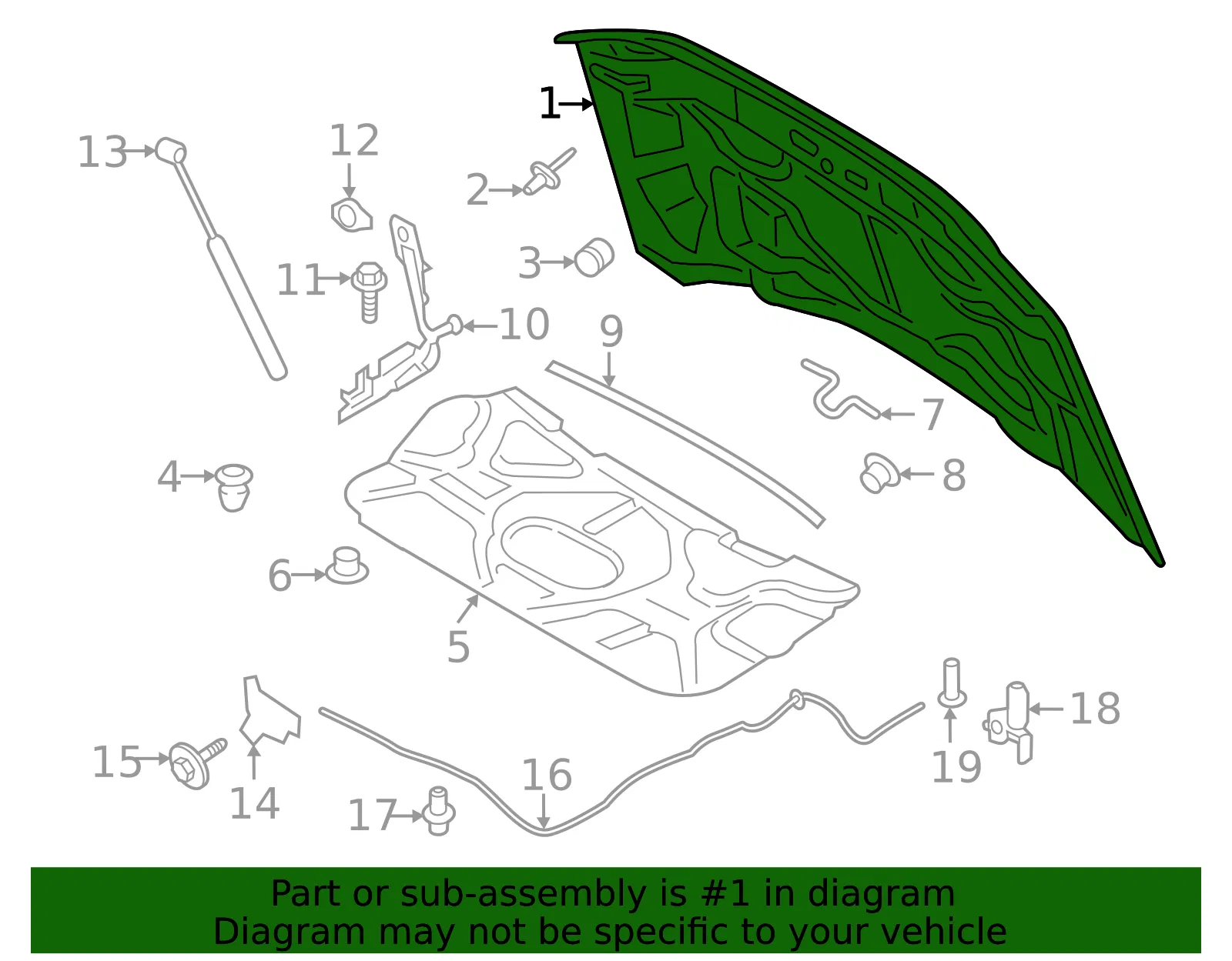 Hood Panel - Ford (pc3z16612a) - view 4