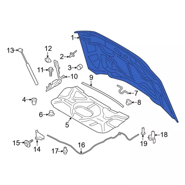 Hood Panel - Ford (pc3z16612a) - view 6