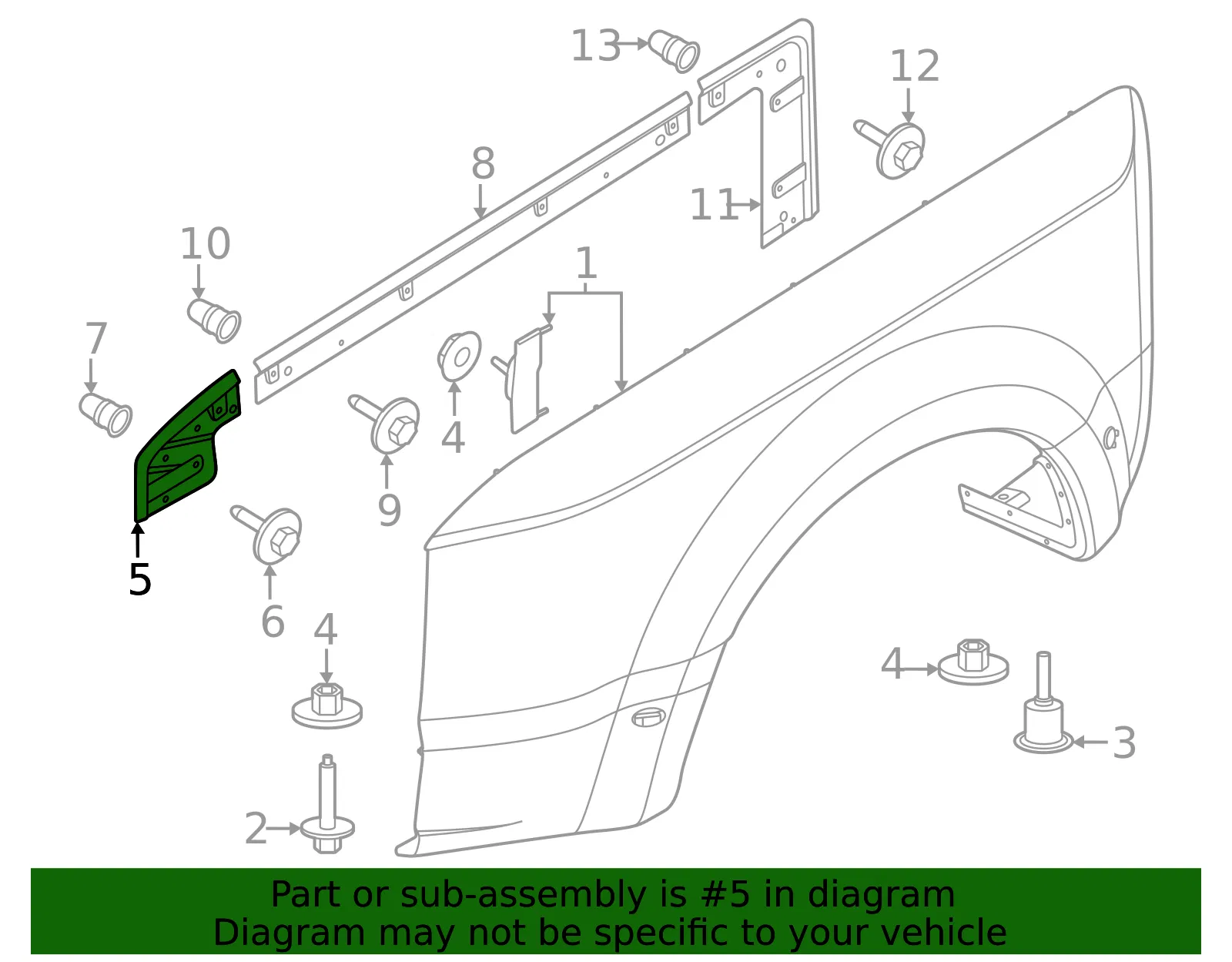 Fender Flare Bracket - Ford (pc3z16b292a) - view 3