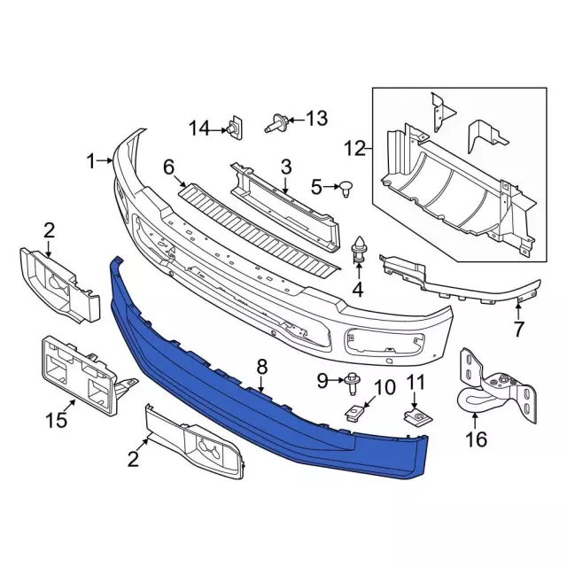 Valance Panel - Ford (pc3z17626ca) - view 2