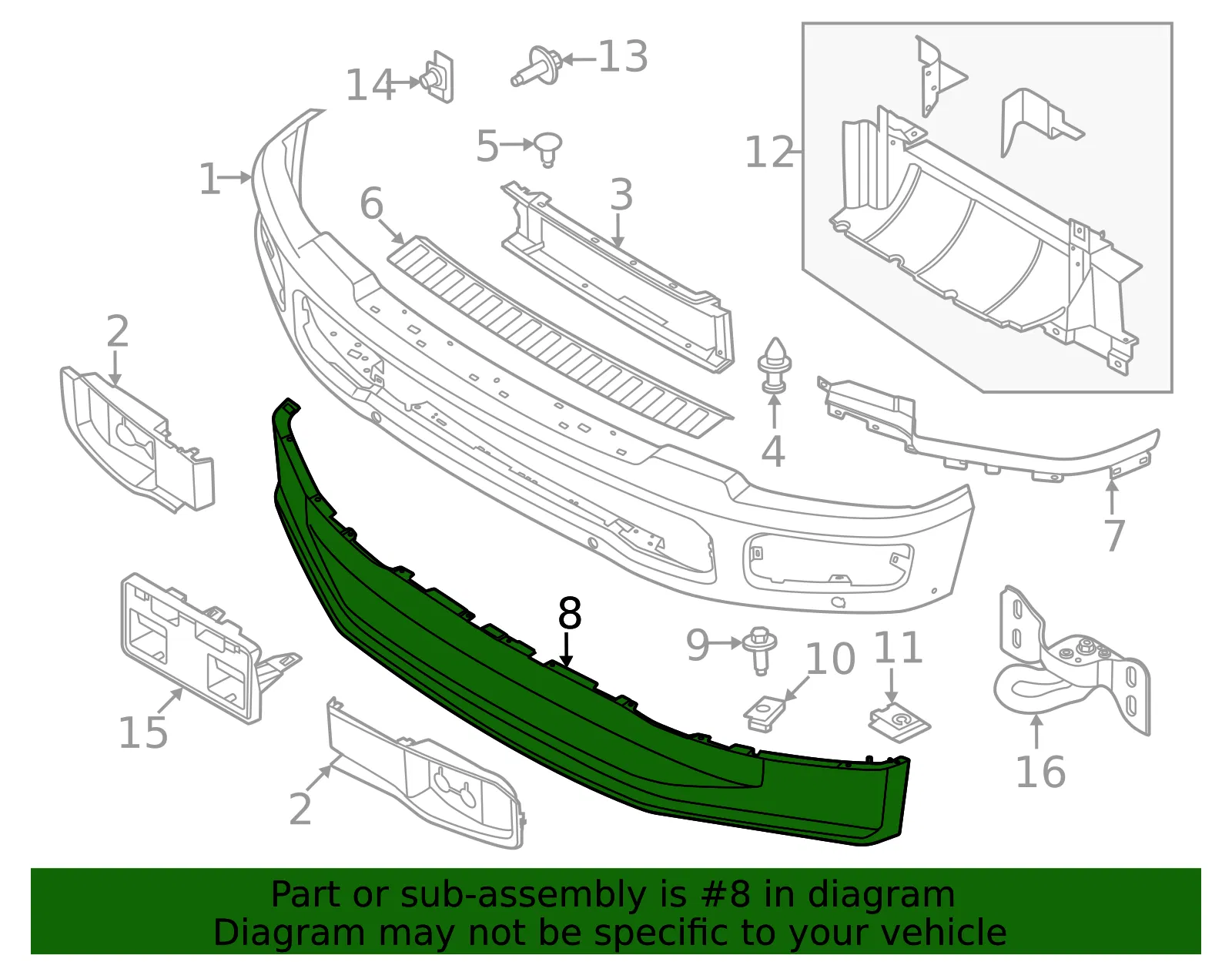 Valance Panel - Ford (pc3z17626ca) - view 4