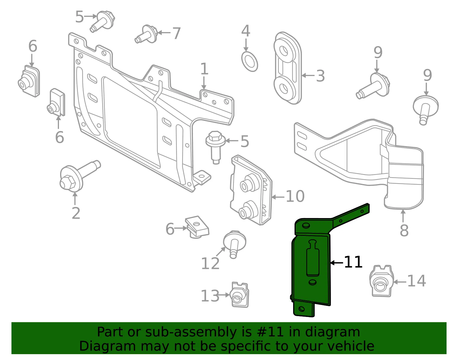 Bumper Face Bar Bracket - Ford (pc3z17755a) - view 3
