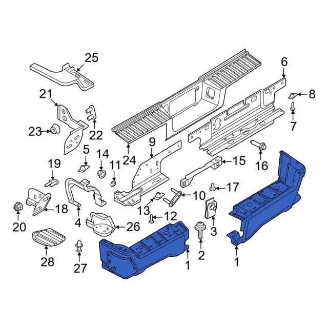 Bumper Face Bar - Ford (pc3z17757ea) - view 3