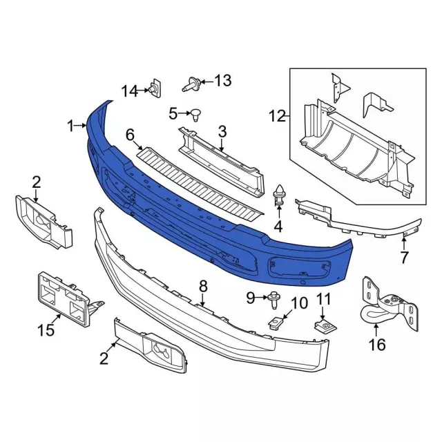Bumper Face Bar - Ford (pc3z17757ea) - view 7