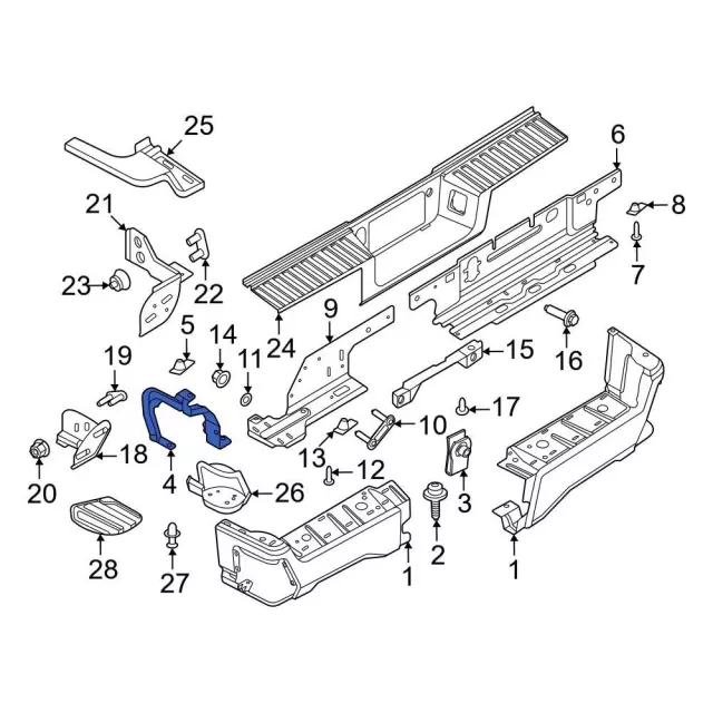 Bumper Face Bar Bracket - Ford (pc3z17795a) - view 8