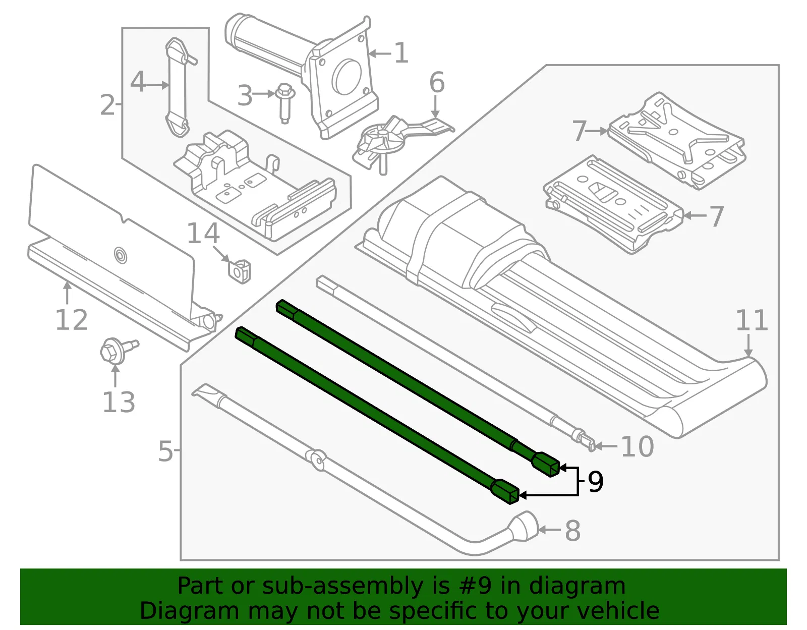 Floor Jack Handle - Ford (pc3z17a024a) - view 3