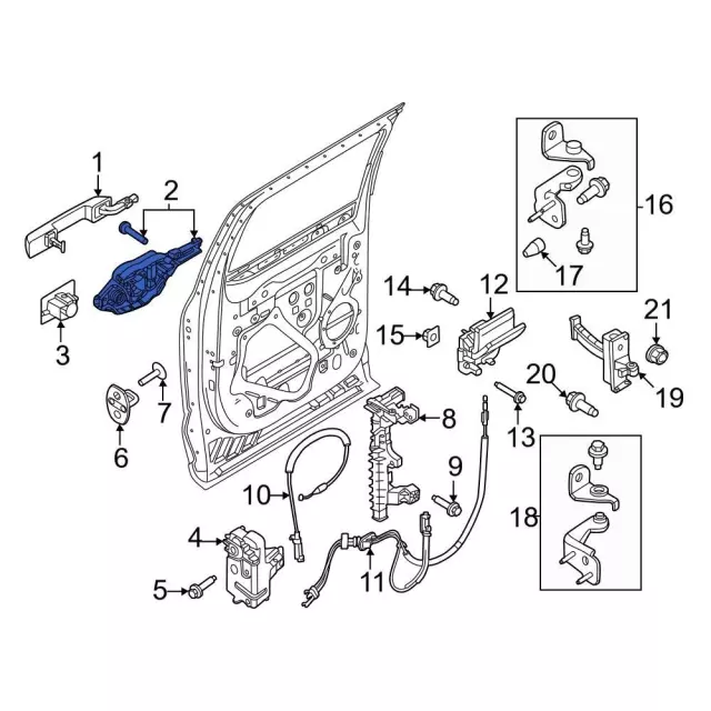 Handle Base - Ford (pc3z2526684c) - view 3
