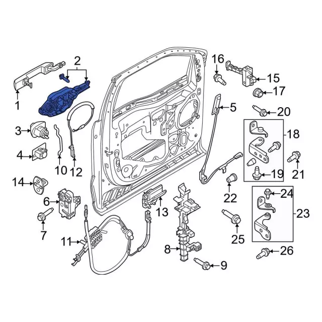 Handle Base - Ford (pc3z2526684c) - view 7