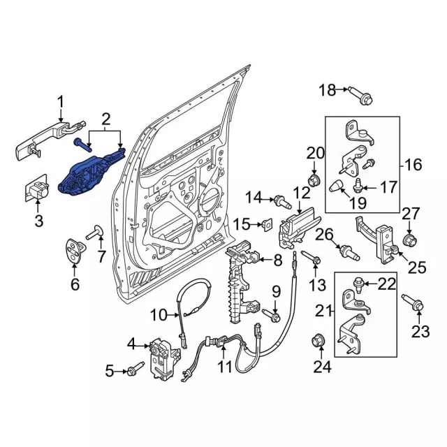 Handle Base - Ford (pc3z2526685c)